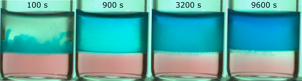 Diffusion des ions Co2+ de la phase basse vers la phase haute en condition statique