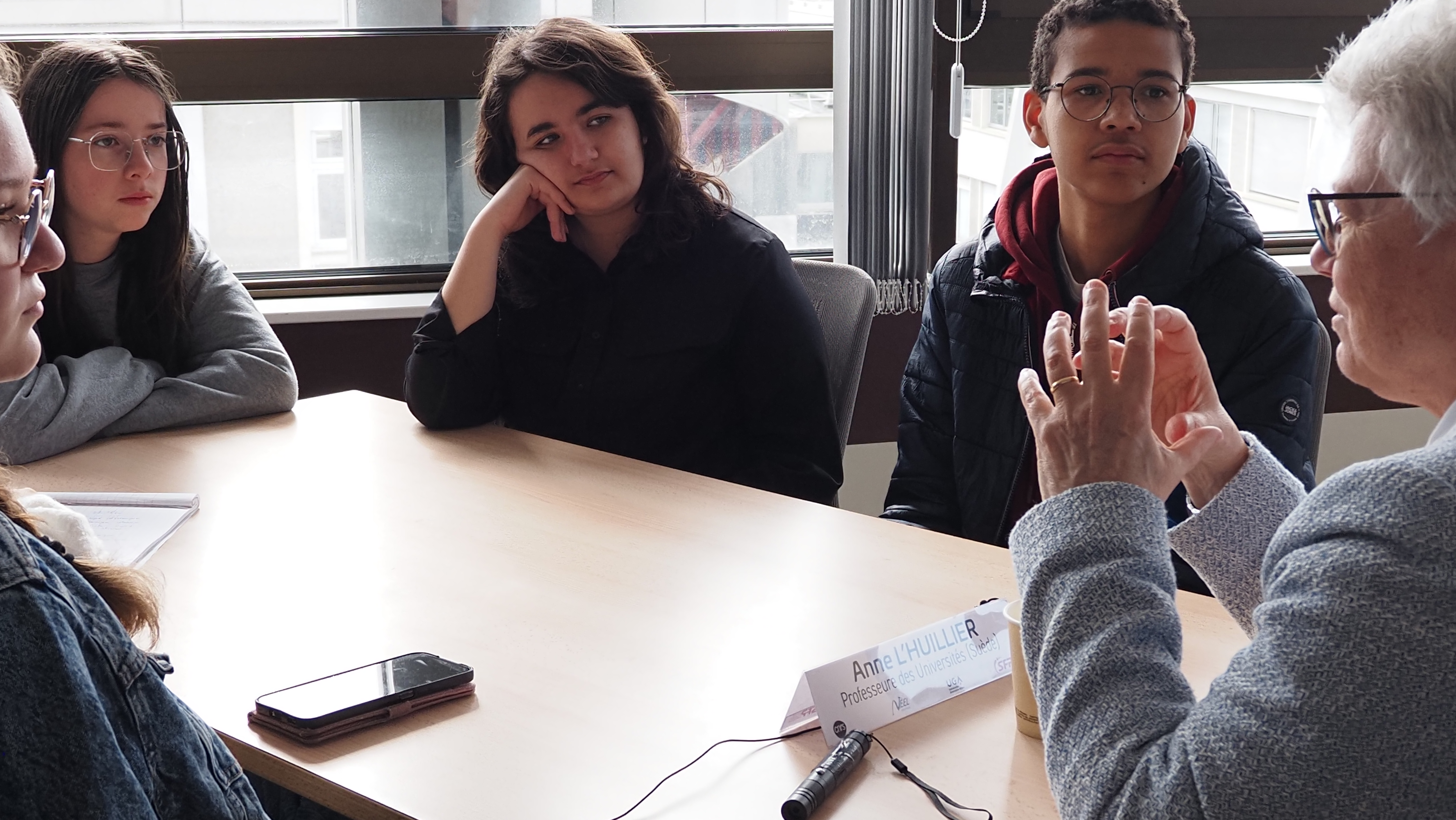 Rencontre avec Anne L'Huillier, lauréate du prix Nobel de physique 2023, et les élèves du lycée Marie Curie d'Échirolles