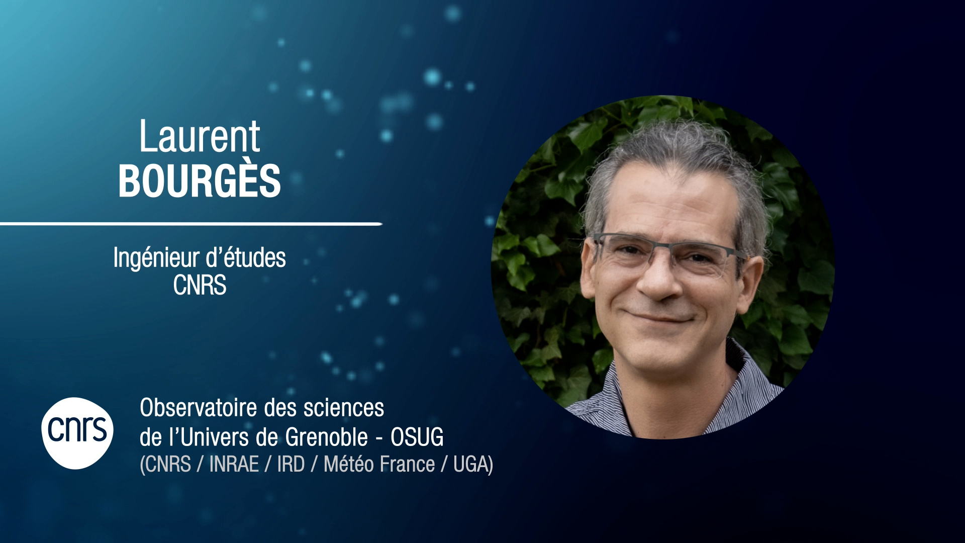 Laurent Bourgès, ingénieur CNRS en ingénierie logicielle pour l'astrophysique à l'OSUG