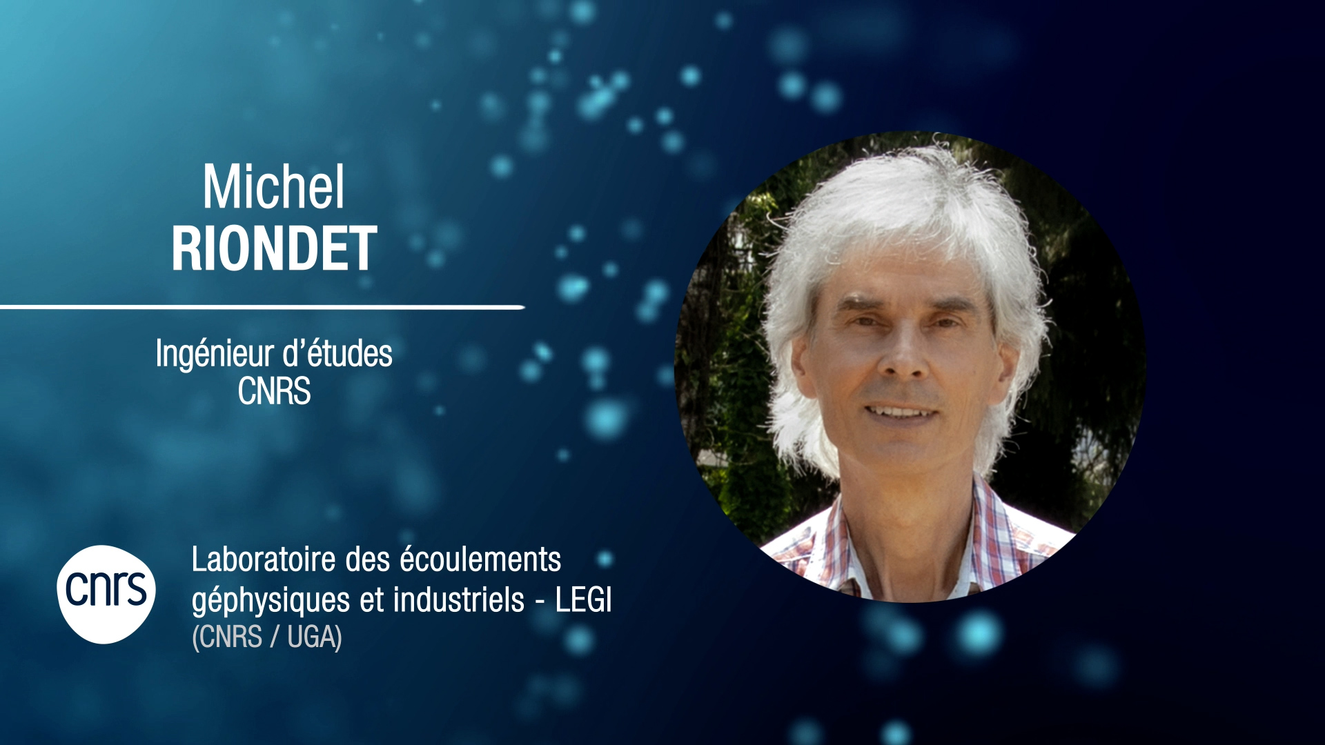 Michel Riondet, ingénieur CNRS en techniques expérimentales pour l'hydraulique au LEGI
