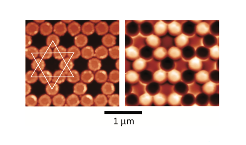 R&eacute;seau de nano-disques magn&eacute;tiques formant un liquide de spin.