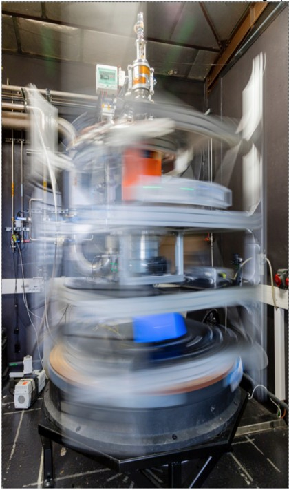 Image d'un cryostat en rotation