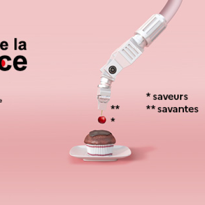 Visuel de la Fête de la science 2026 qui aura lieu du 2 au 12 octobre sur le thème saveurs savantes
